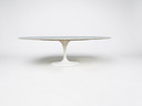 Originele ovale Knoll Tulip eettafel (grootste model: 244cm) Carrara marmer