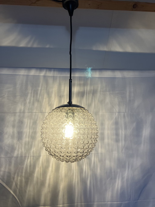 Glass pendant lamp Staff Leuchten by Rolf Krüger Germany 70