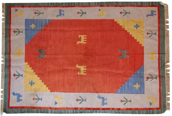 Image 1 of Kilim Gabbeh persiano vintage fatto a mano, 171 cm x 229 cm, anni '60 - 1C518