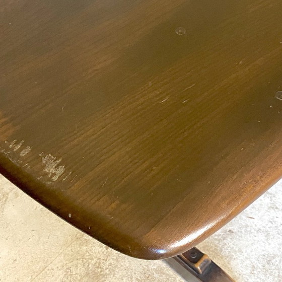 Image 1 of Rustic vintage 1960s solid elm table