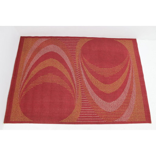 Mid-century geometric carpet - 1950s