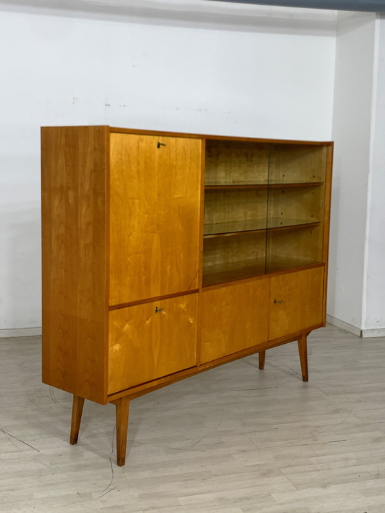 Image 1 of Mid Century hoge kast servieskast woonkamer kast vintage