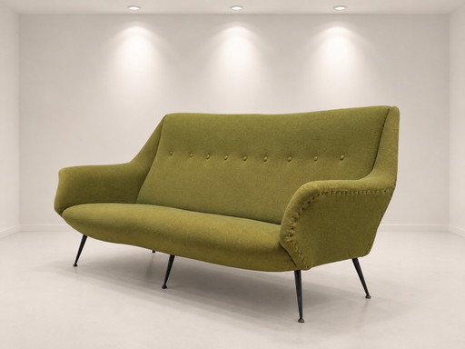 Canapé Vert par Gigi Radice pour Minotti, 1950s – 3 5 zitsbanken, Velvet