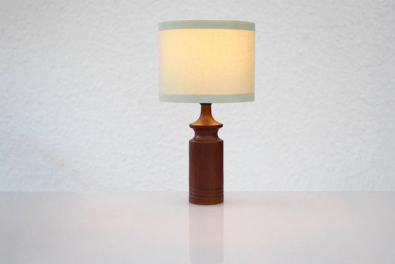 Image 1 of Large mid-century modern Danish teak table lamp