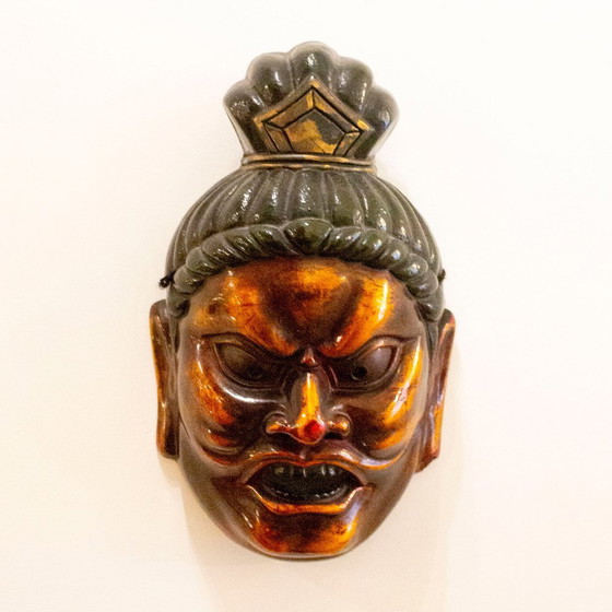 Image 1 of Maschera giapponese Kagura d'epoca