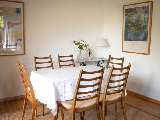 Sedie da pranzo vintage anni '60, teak – Tessile, Legno (photo 2 of 5)