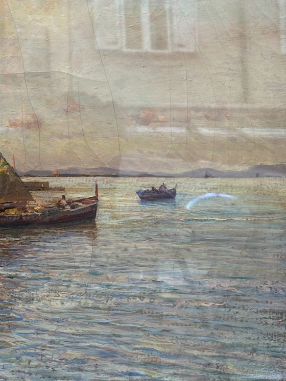 Seascape Oil Painting on Board by Fausto Pratella, 1950s – Paintings & Drawings (photo 14 of 15)