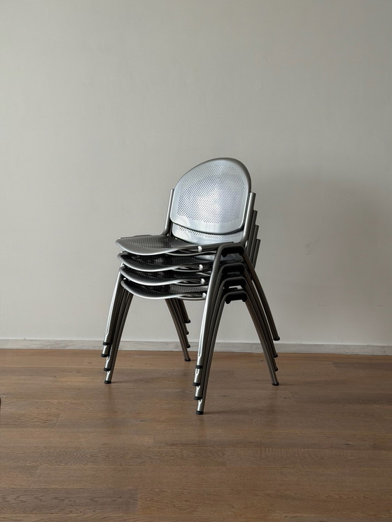 4 x vintage chrome Dining chairs – Metal (photo 5 of 5)