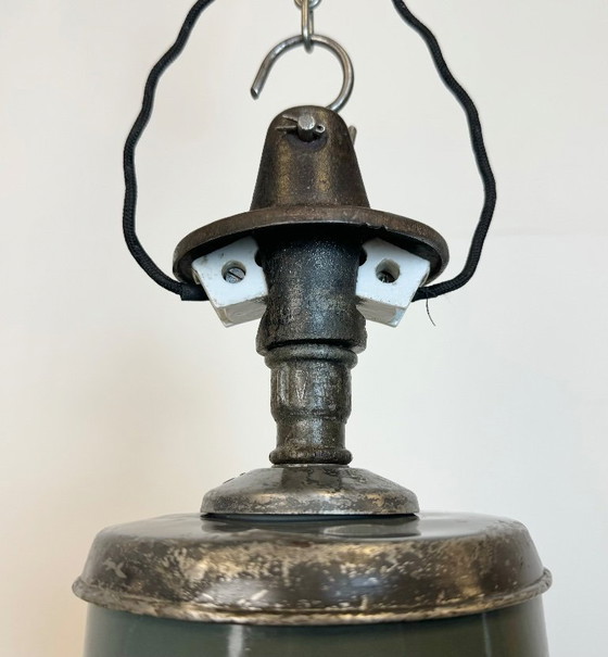 Image 1 of Industrial Grey Enamel Pendant Lamp from Siemens, 1930s