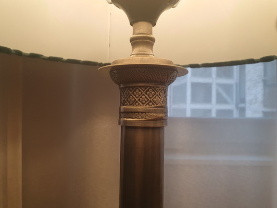 Splendido Set Lampade a Colonna Vintage Herda Ottone – Hollywood Regency - Stile Impero - Neoclassico - (photo 6 of 15)