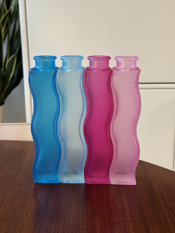 Image 1 of Vasi vintage IKEA Skamt Squiggle Zigzag - set da 4 - design anni '90