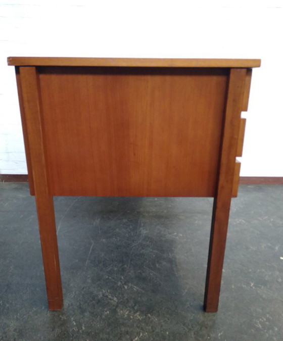 Image 1 of vintage desk with 3 drawers and 1 cupboard