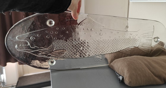 Handmade Glass Salmon – Vintage Fish Dish / Serving Dish – Table accessories (photo 3 of 10)