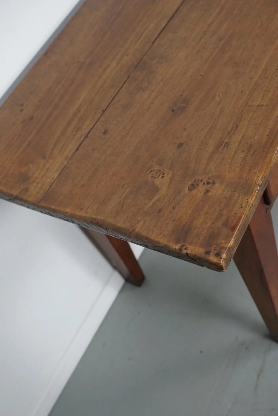 Image 1 of Antiker französischer Beistelltisch im Landhausstil aus Obstbaumholz, 19. Jahrhundert