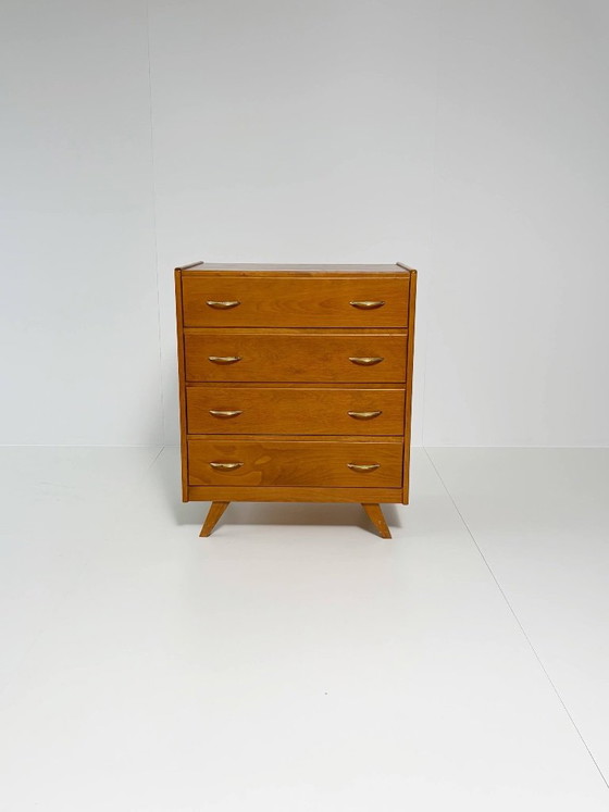 Vintage Chest of drawers with 4 drawers – Mid-Century Modern, 1950s, Teak look – Wood (photo 11 of 15)