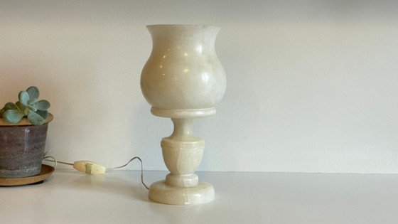 Tulip Lamp 1970s Alabaster Stone – Table lamps (photo 7 of 10)