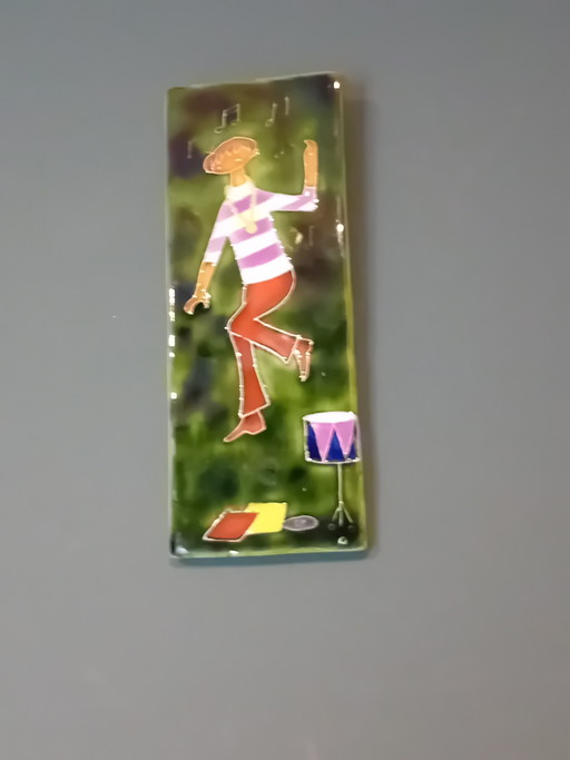 Plaque Murale Céramique Vintage Mid-Century - Y. Ortega – wanddecoratie, Ceramic (photo 2 of 6)