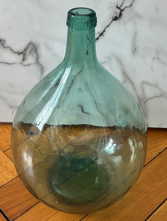 Image 1 of Dame jeanne vintage bleu turquoise 10l