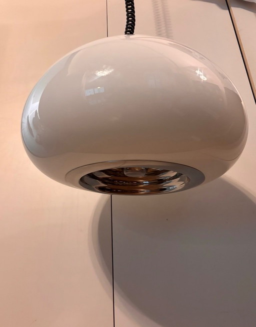 Schwarz-weiße Achille-und-Pier-Pendelleuchte von Giacomo Castiglioni für Flos, 1965