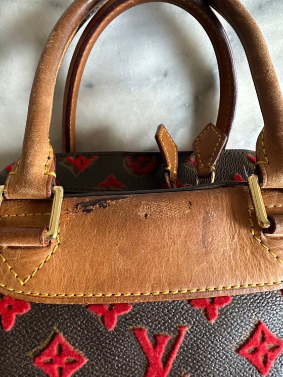 Image 1 of Borsa Louis Vuitton rouge monogramma Tuffage Deauville