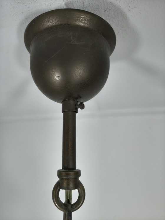 Image 1 of Vintage koperen industriële hanglamp