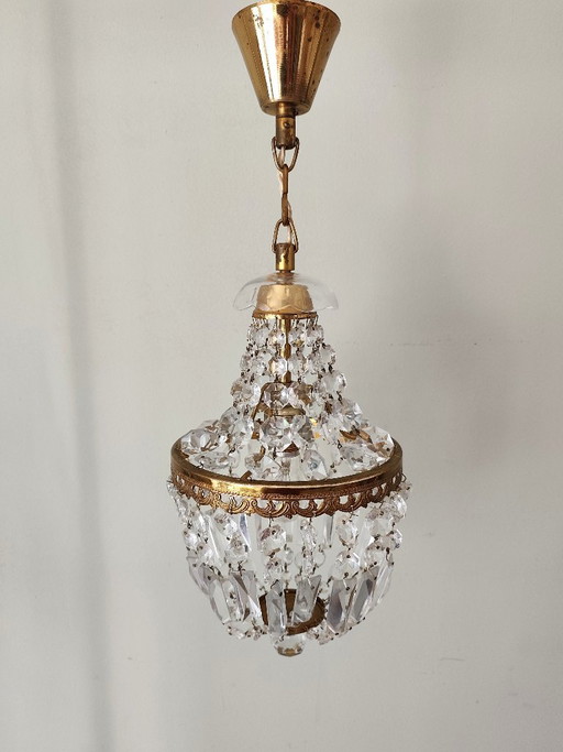 Lustre montgolfière ancien – kroonluchters, Glass