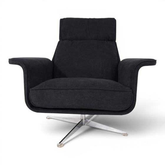 Image 1 of Sillón reclinable Kaufeld Siesta 62 con otomana, diseñado por Jacques Brule en 1960.