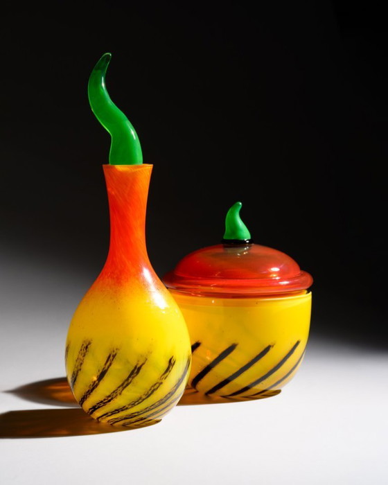 Image 1 of Rosenthal Studio Line « Kontiki » Nanny Still (1993) Carafe H37cm et coffret avec couvercle