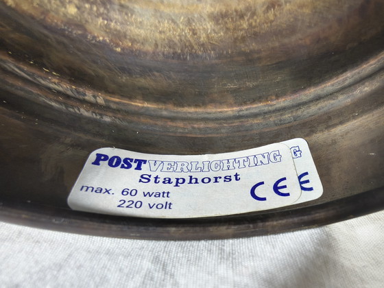 Image 1 of Vintage table lamps – Post Verlichting Staphorst – opal glass & brass