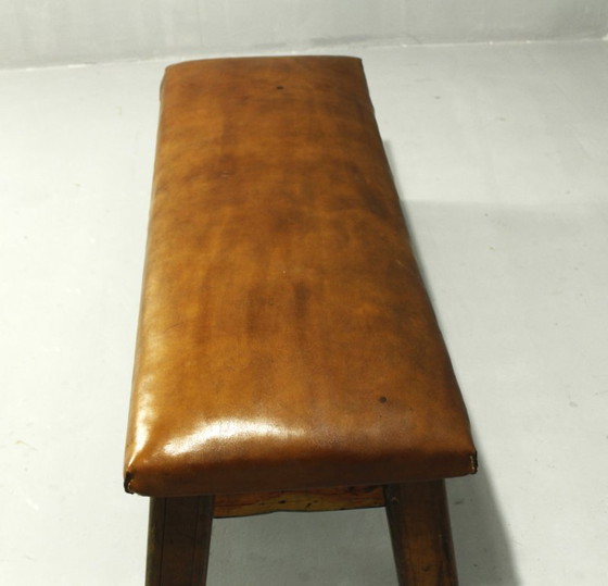 Image 1 of Banc de gym en cuir, années 1950