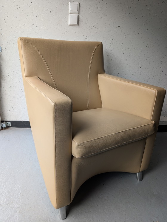 Image 1 of Poltrona in pelle Leolux Dolcinea color crema