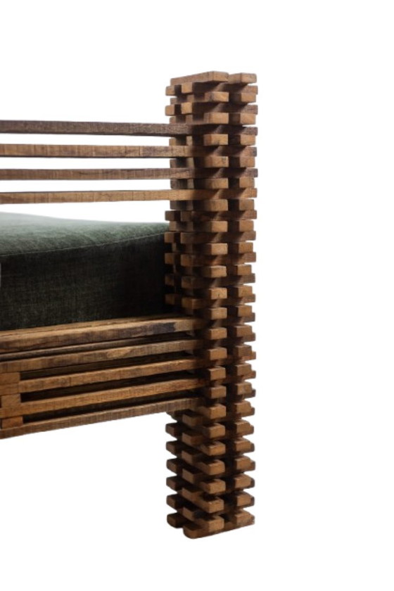 Image 1 of Divano a 3 posti o seduta a parete, modello 'Kapla'. 1960s.