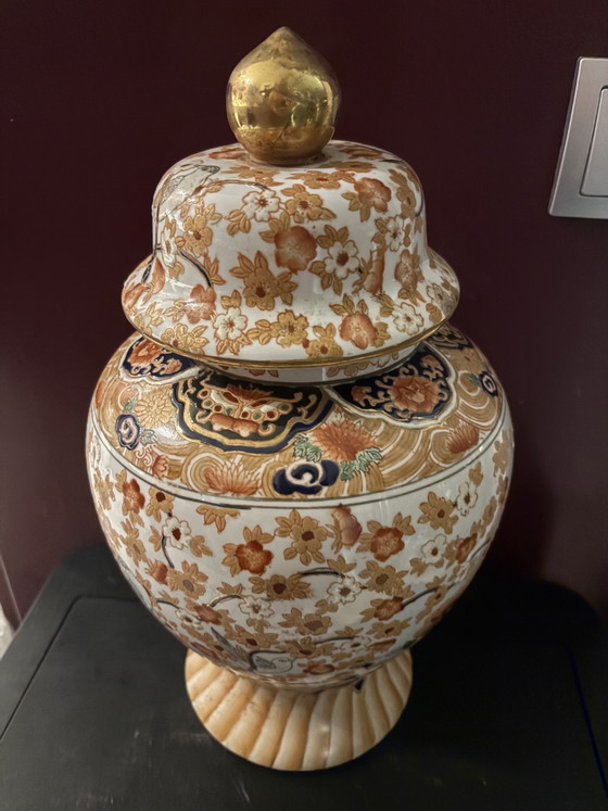Beautiful Vintage Japanese Lidded Vase 36 Centimeters – asian vases from Holland, Porcelain (photo 2 of 11)