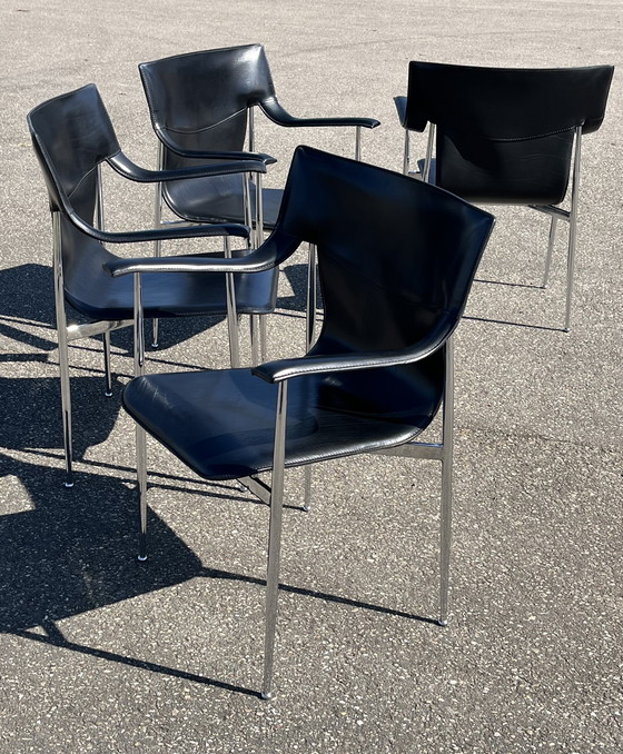 Image 1 of Set van 4 stoelen Fasem Italië, ontwerp Giancarlo Vegni & Gianfranco Gualtierotti