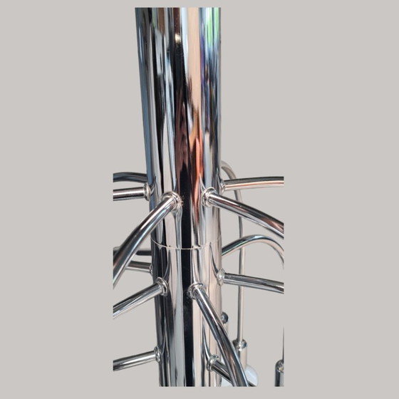 Image 1 of Grand lustre italien Sciolari chromé - 15 points lumineux