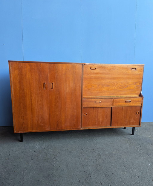 Vintage teak highboard, 1960s