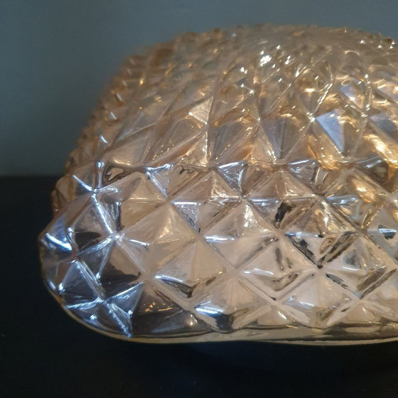 Image 1 of Lampe de plafond et applique murale vintage avec pointes en diamant nacrées,