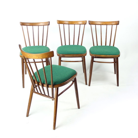 Image 1 of Set van 4 eetkamerstoelen van Tatra, Tsjecho-Slowakije 1960