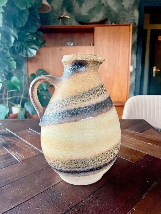 Image 1 of Vintage Fat Lava Jug by Scheurich – West Germany Ceramic in Brown | Mid Century Design Model: 671-30