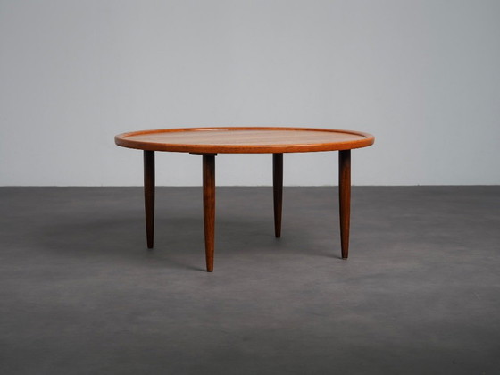 Scandinavische Moderne Ronde Teak Salontafel, Denemarken, Jaren 60 – Wood, Vintage (photo 4 of 8)