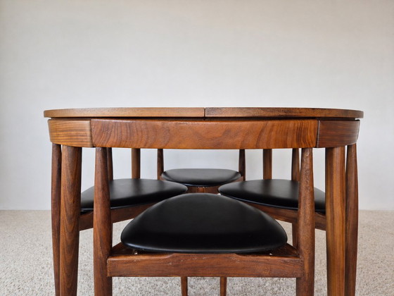 Image 1 of  Set da pranzo allungabile Roundette in teak di Hans Olsen per Frem Røjle, Danimarca, anni '60