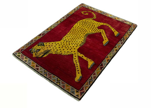 Tapis Gabbeh Nomade noué à la main - Tigre - 151 X 105 cm