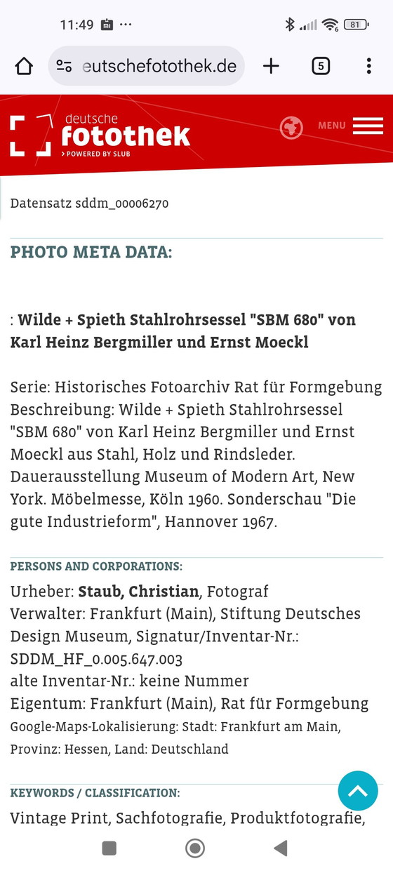 Image 1 of Set aus 2 Stühlen aus Kunstleder von Wilde & Spieth