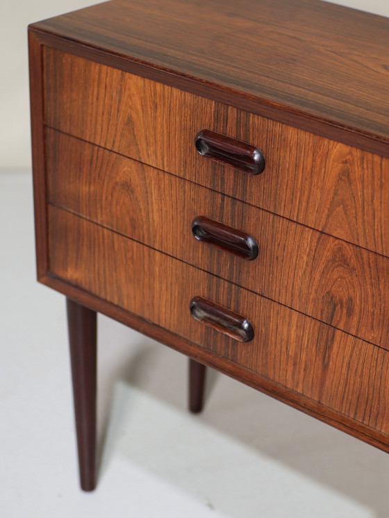 Image 1 of Table de chevet en palissandre commode danoise vintage