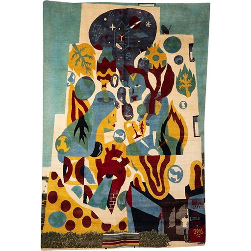 Vintage wool rug by Pedro Campiche