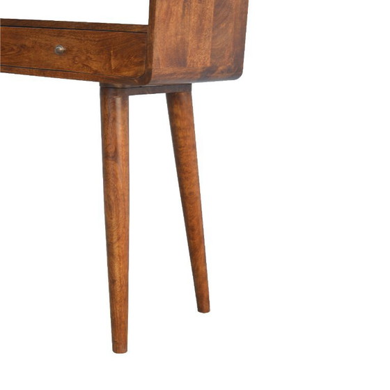 Image 1 of Console table in solid mango wood with a chestnut wood look