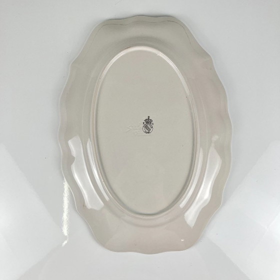 Ovale schaal met platte onderkant, model Streetlight van KG Lunéville, rozenpatroon – Servies, Ceramic (photo 5 of 7)