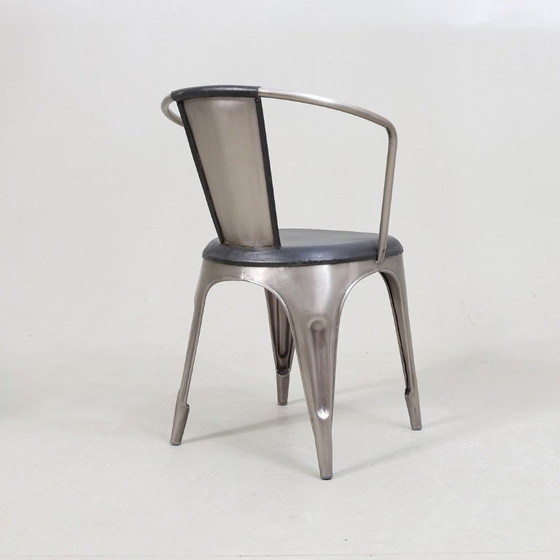 Image 1 of Sedie di design industriale (set da 6) — Metallo e legno — Estetica da officina senza tempo — Stile XIX/XXI secolo