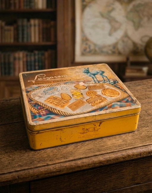 Boîte en fer blanc vintage Lazzaroni "Assortito Florentia" - Années 60