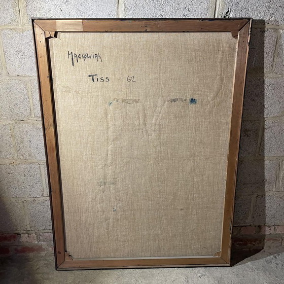 Erwin Mackowiak, Tiss, Olio su tela, anni '60 – Dipinti e disegni, Canvas, Mid Century Modern (photo 9 of 9)